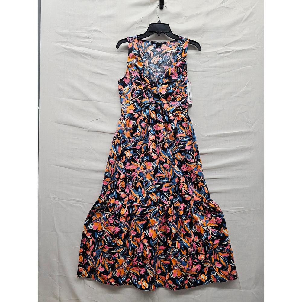 French Connection Womens Twist Front Dress Multicolor Cotton Casual Size‎ Small